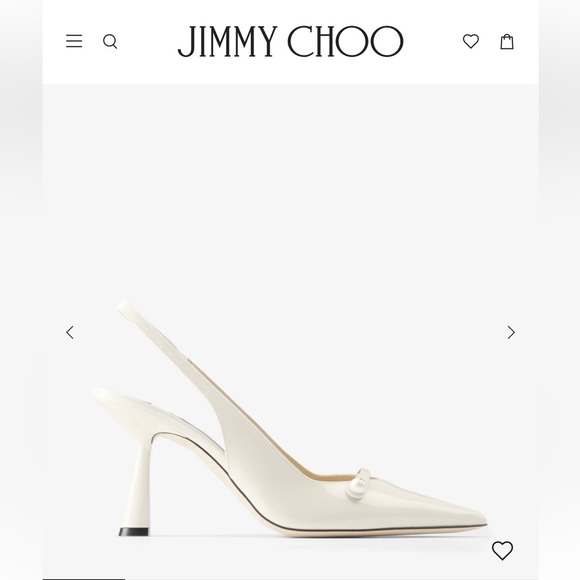 Jimmy Choo Ivory Slingback Heels - Picture 9 of 10